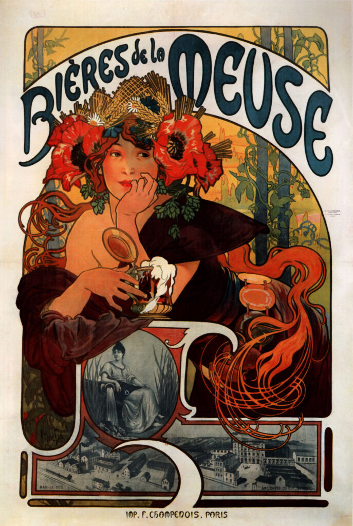 Beer of the Meuse (1897) - Alphonse Mucha Tablo