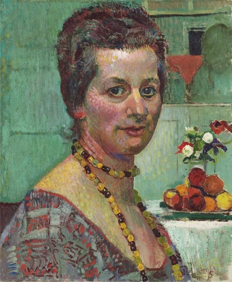 Bildnis Frau Amiet (1925) – Cuno Amiet Tablo