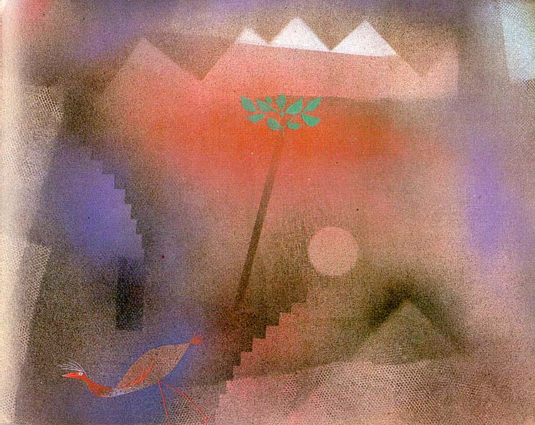 Bird Wandering Off (1921) – Paul Klee Tablo
