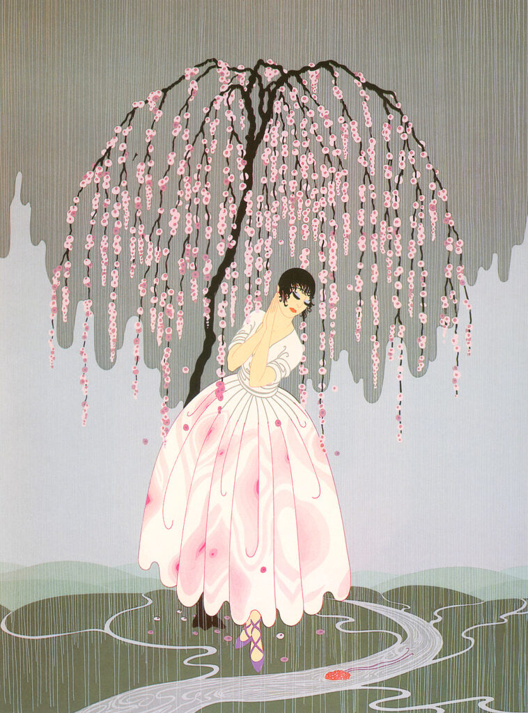 Blossom Umbrella - Erté Tablo