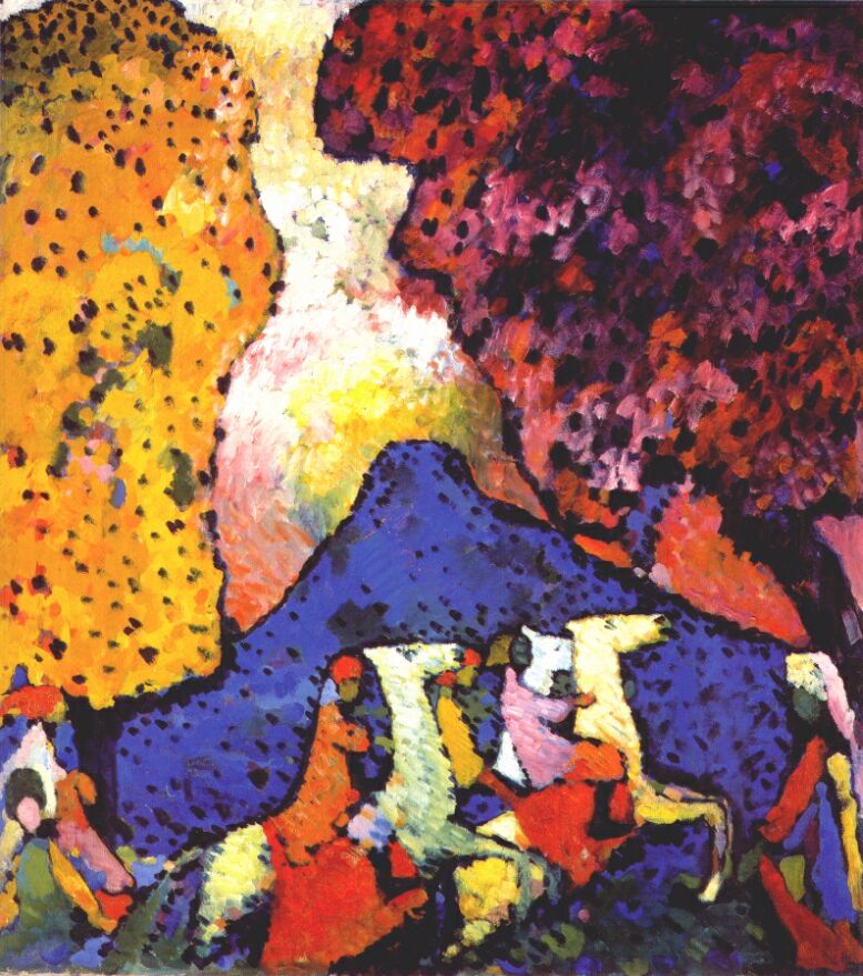 Blue mountain (1908) – Wassily Kandinsky Tablo