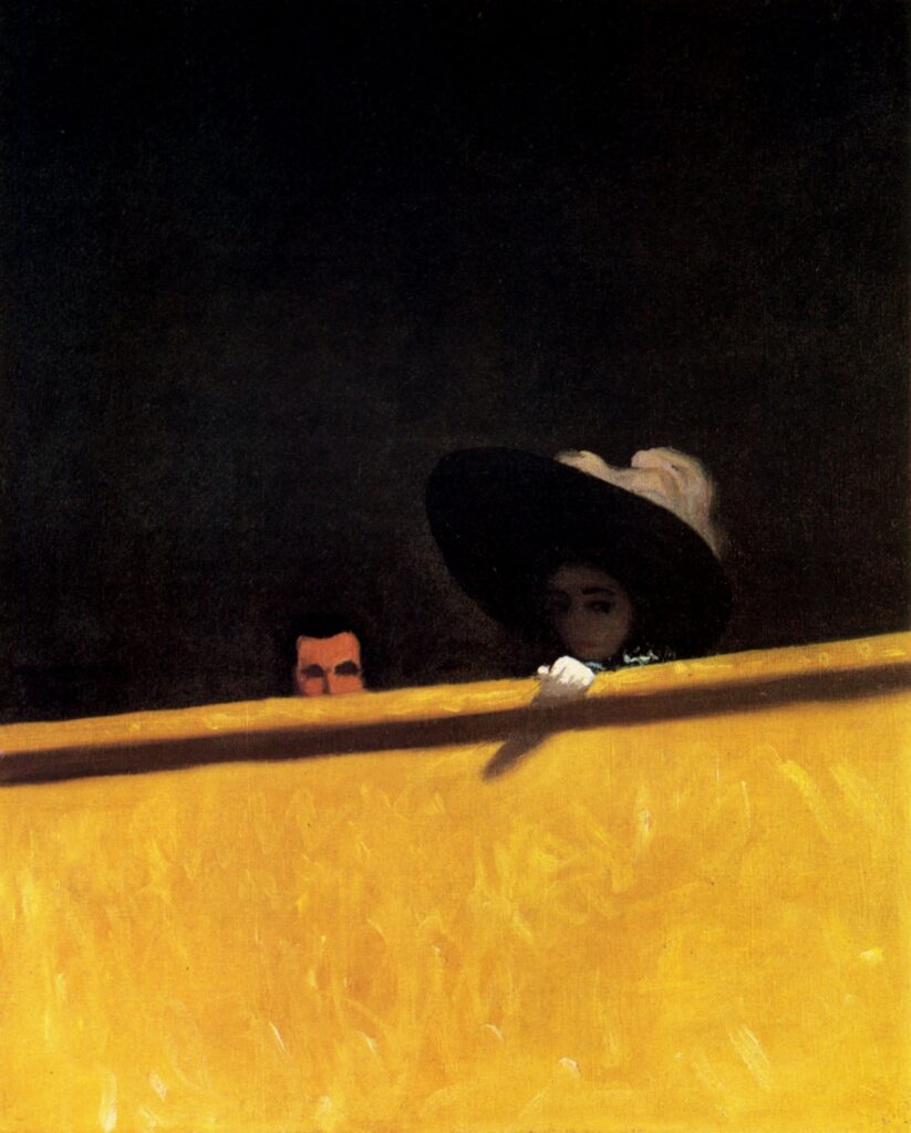 Box Seats at the Theater, the Gentleman and the Lady (1909) - Félix Vallotton Tablo