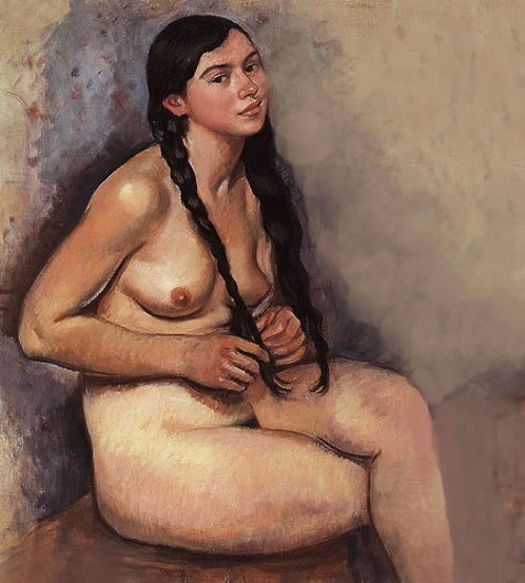 Braids (1930) – Zinaida Serebriakova Tablo