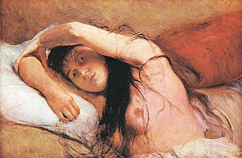 Bust of a woman (1895) – Eliseu Visconti Tablo