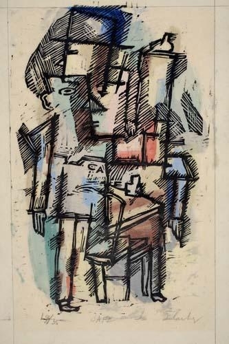 Café #1 (1938) – Louis Schanker Tablo