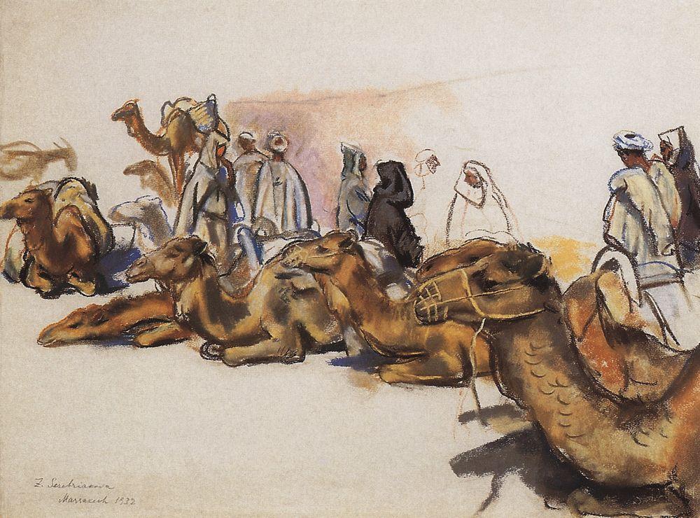 Camels (1932) – Zinaida Serebriakova Tablo