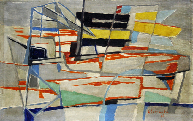 Cargo suédois au Radoub (1948) – Gustave Singier Tablo