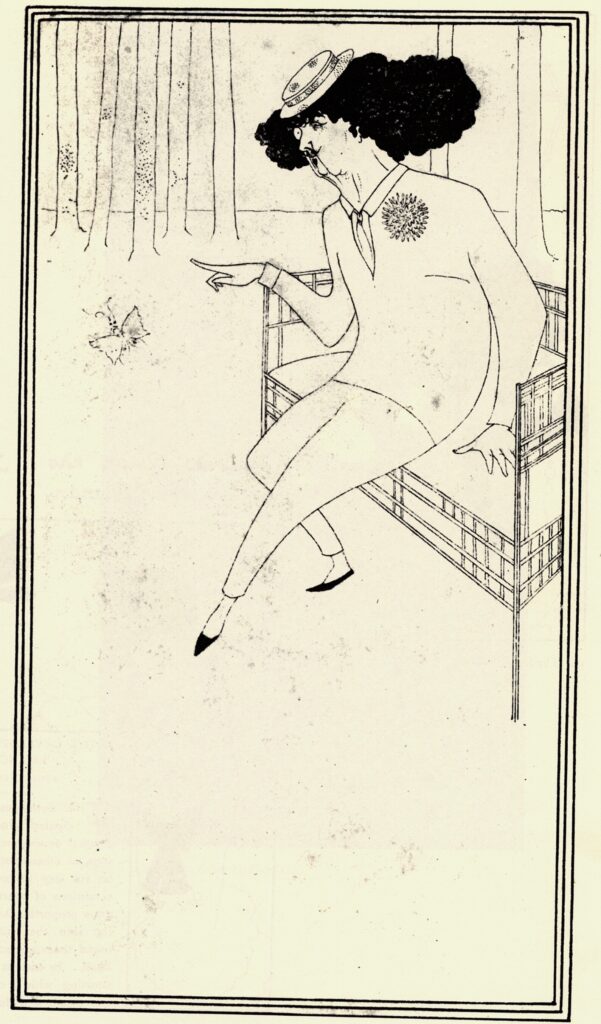 Caricature of James McNeill Whistler - Aubrey Beardsley Tablo