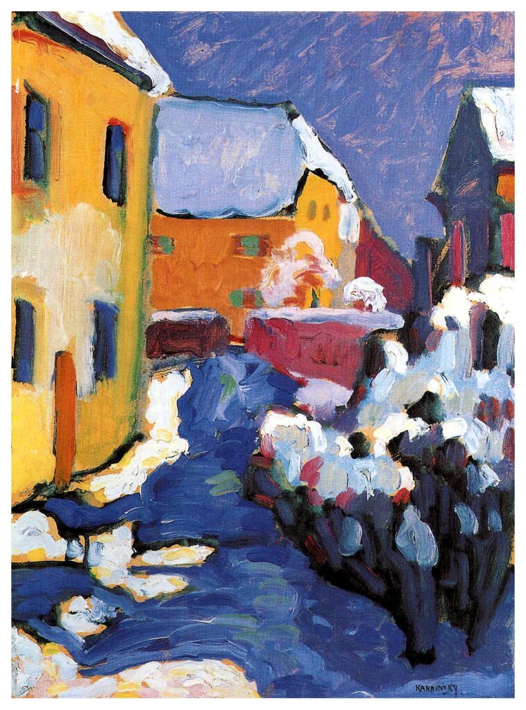 Cemetery and vicarage in Kochel (1909) - Wassily Kandinsky Tablo