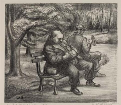 Central park siesta (1932) – Will Barnet Tablo