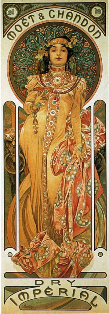 Chandon Cremant Imperial (1899) - Alphonse Mucha Tablo
