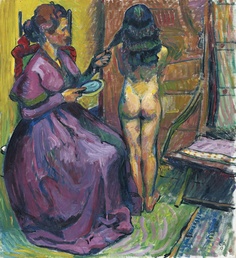 Child at the Morning Toilette (1910) – Cuno Amiet Tablo