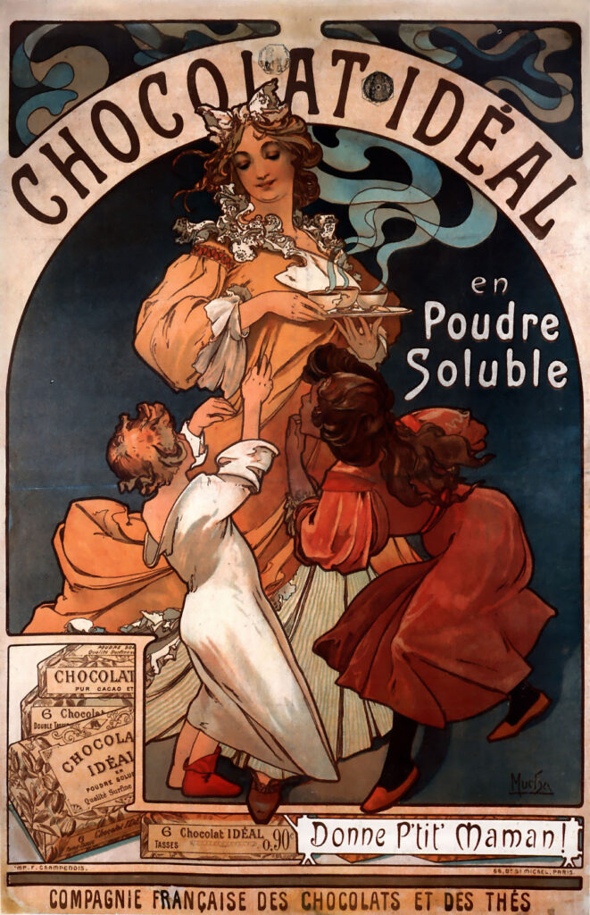 Chocolat Ideal (1897) - Alphonse Mucha Tablo