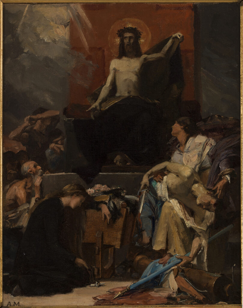 Christ the Redeemer, Christ calls the afflicted to himself (Sketch) (1877) - Albert Maignan Tablo