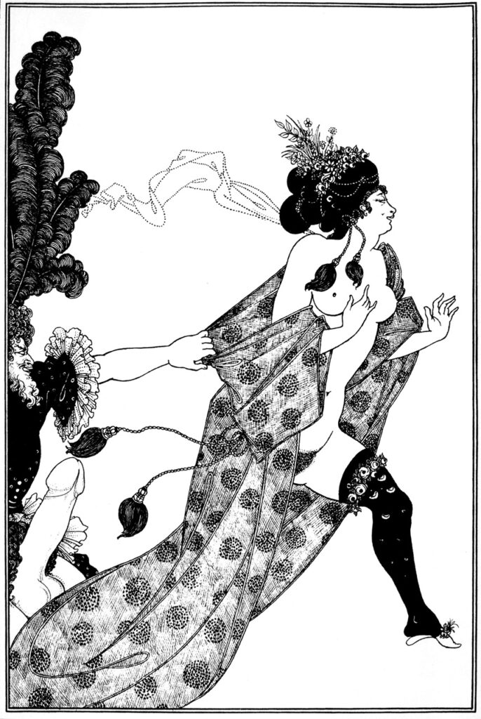 Cinesias Entreating Myrrhina to Coition (1896) - Aubrey Beardsley Tablo
