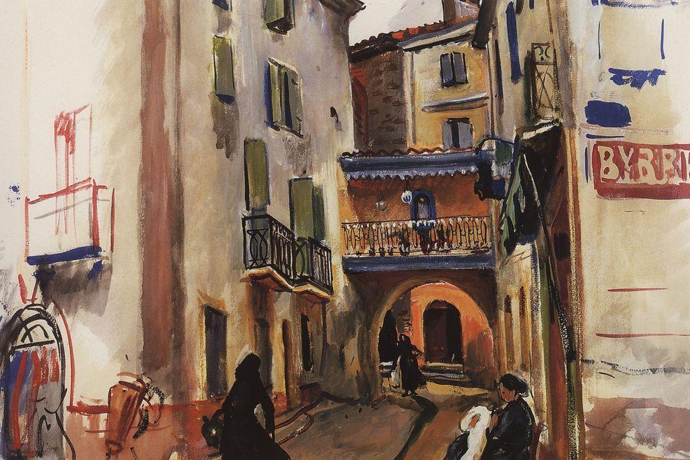 Collioure. A street with arch (1930) – Zinaida Serebriakova Tablo