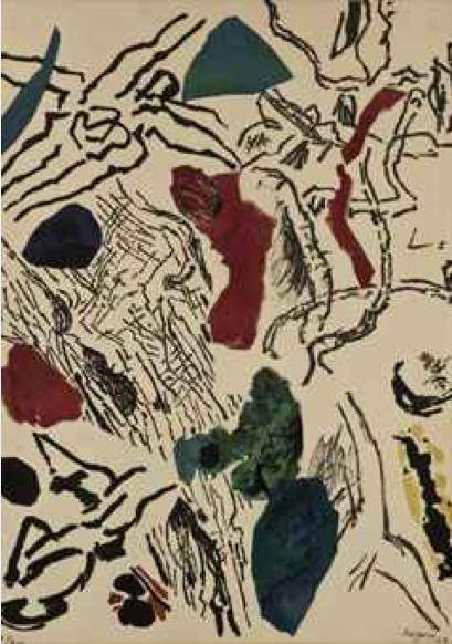 Composition (1953) – Jean René Bazaine Tablo