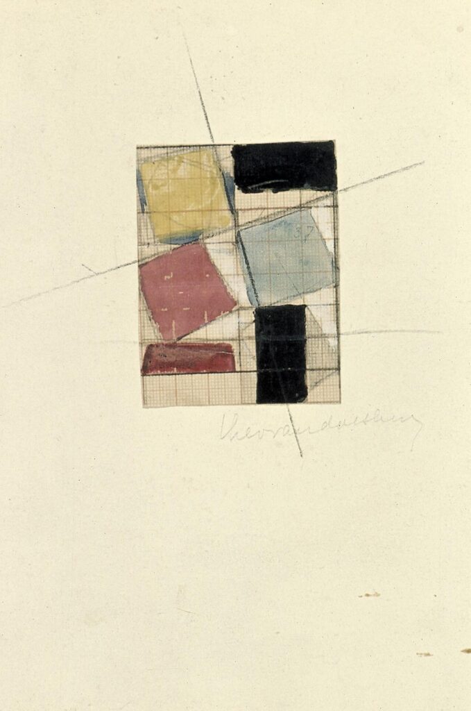 Composition (Study) (1930) - Theo van Doesburg Tablo
