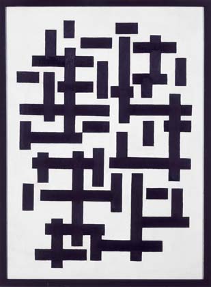Composition XII in black and white (1918) – Theo van Doesburg Tablo
