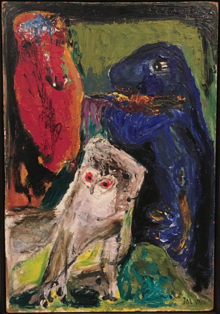 Composition with Owl and Imaginary Animals (1953) - Asger Jorn Tablo