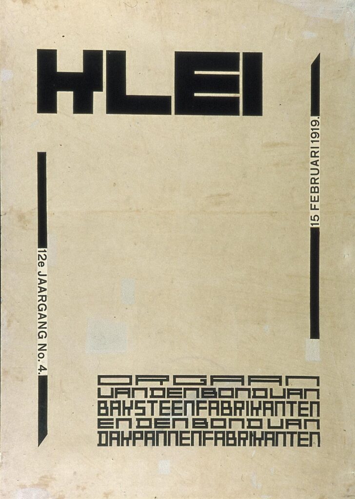 Cover design for magazine Klei (1920) - Theo van Doesburg Tablo