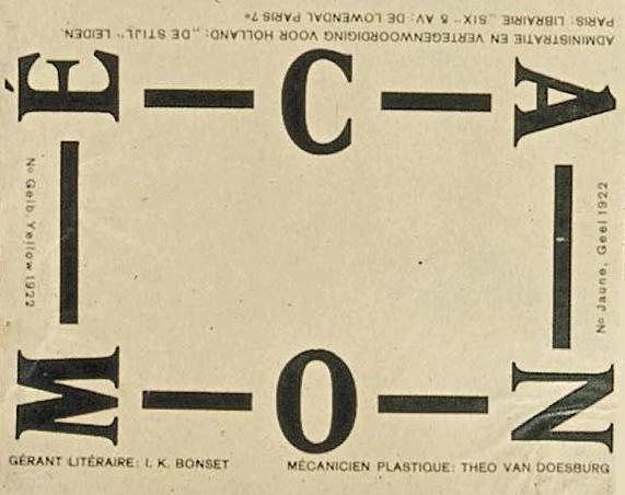 Cover fo In Mechanism (1922) – Theo van Doesburg Tablo