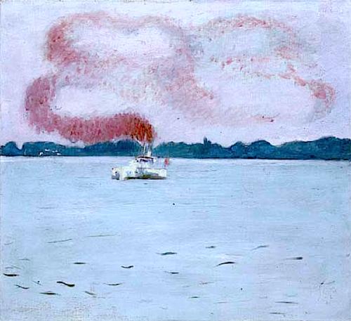 Dampfschiff auf Thunersee (1931) – Cuno Amiet Tablo