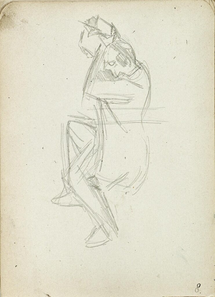 Dancing man from sketchbook 60 (1931) - Theo van Doesburg Tablo