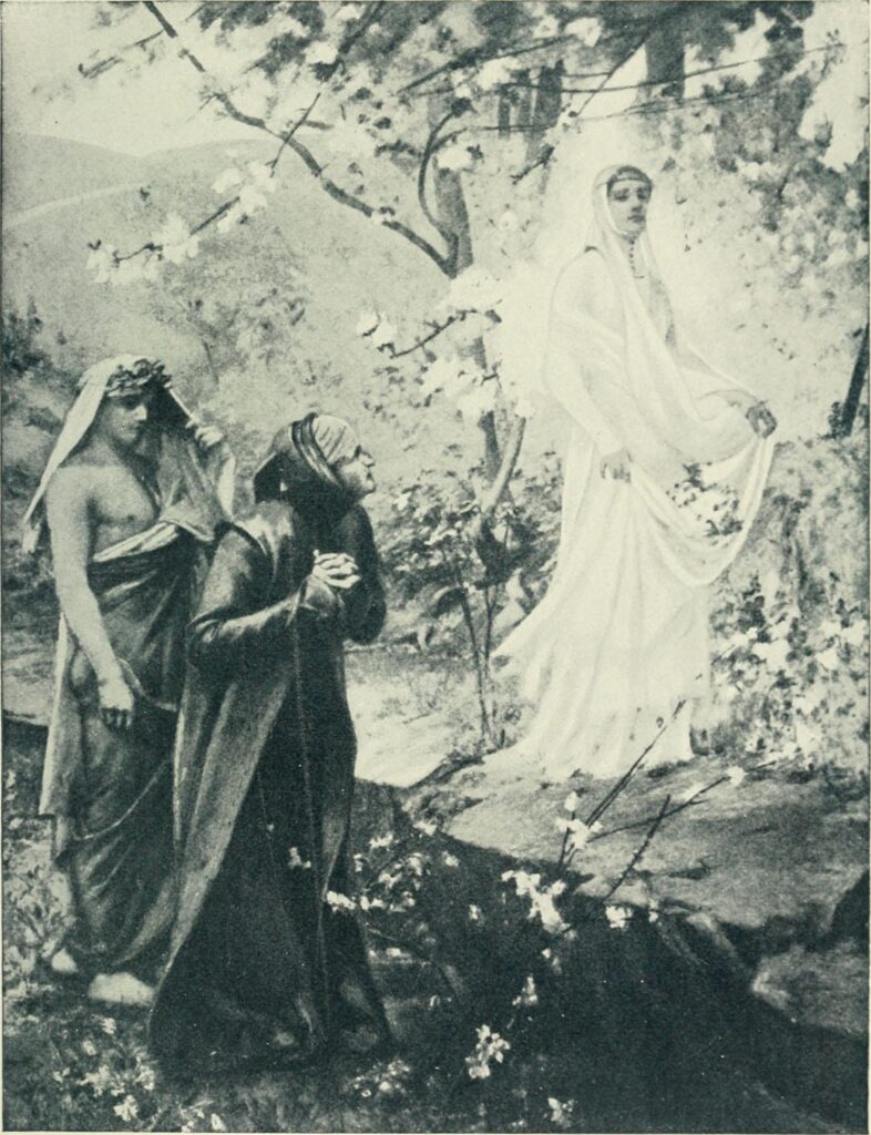 Dante meets Matelda (1881) - Albert Maignan Tablo