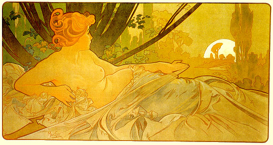 Dawn (1899) – Alphonse Mucha Tablo