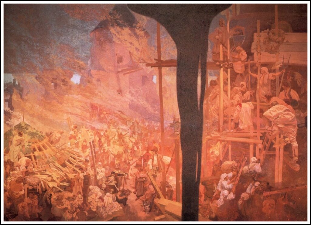 Defense of Sziget against the Turks (1914) - Alphonse Mucha Tablo