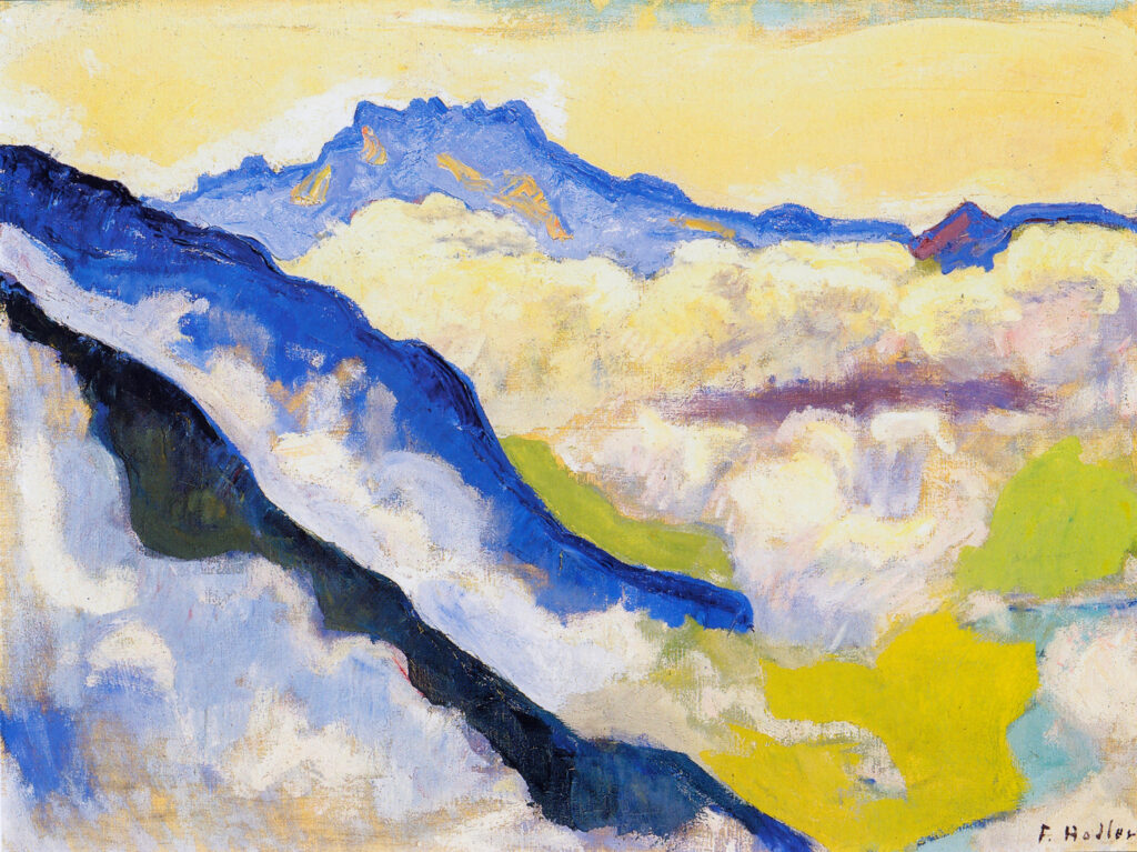 Dents du Midi in Clouds (1917) - Ferdinand Hodler Tablo
