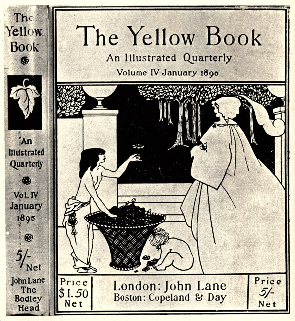 Design (unused) for the cover of Volume IV of 'The Yellow Book' (1895) - Aubrey Beardsley Tablo