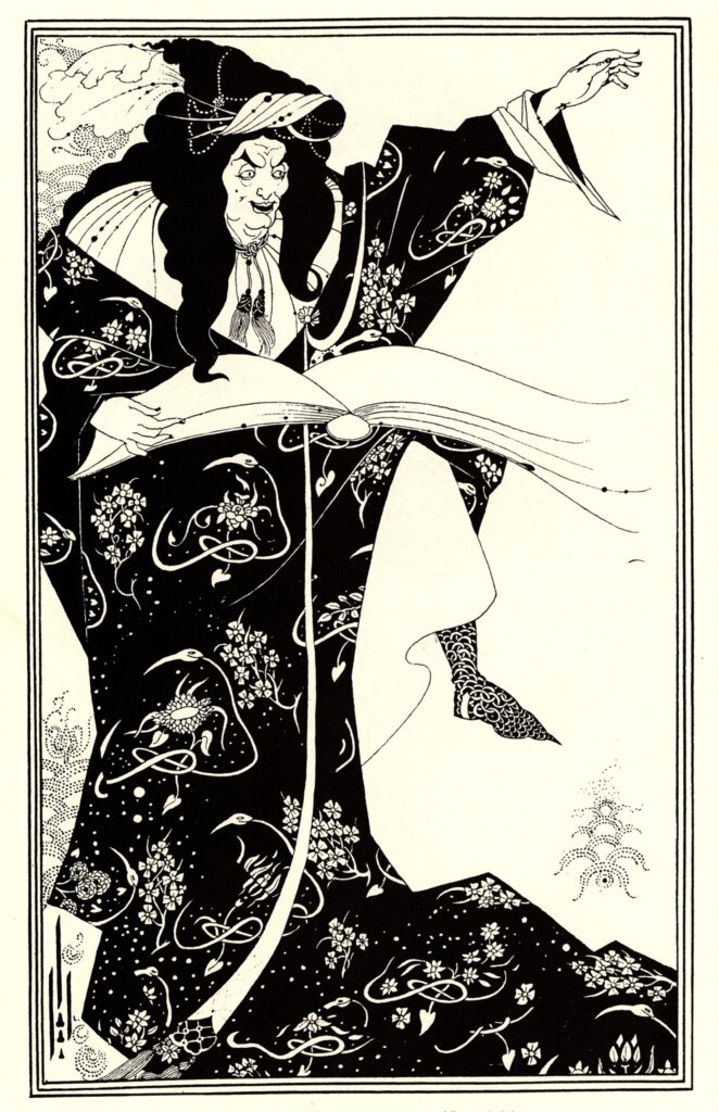Design for a Frontispiece to 'Virgilius the Sorcerer' - Aubrey Beardsley Tablo