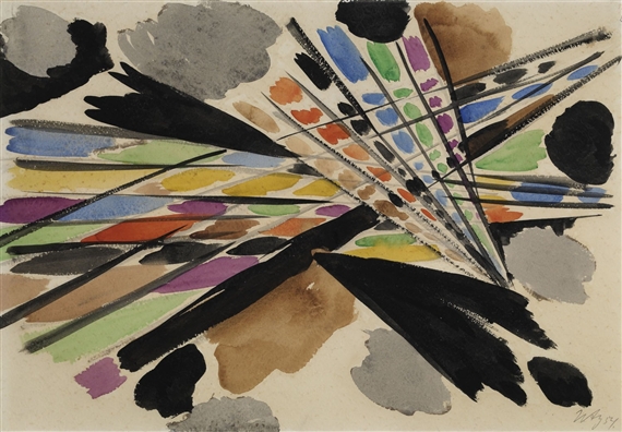 Diagonale (1954) – Ernst Wilhelm Nay Tablo
