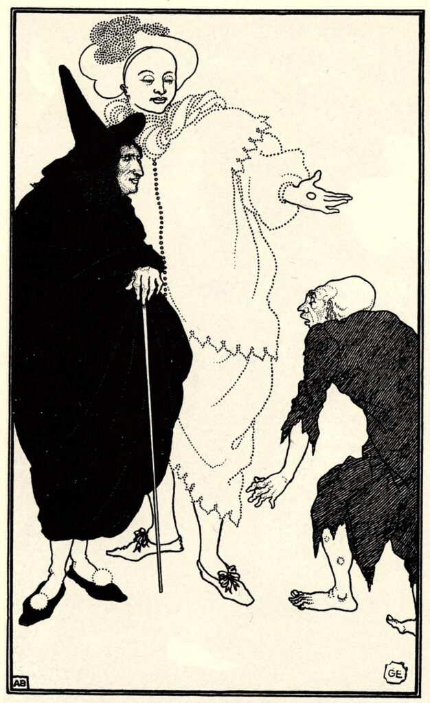 Don Juan, Sganarelle and the Beggar (1896) - Aubrey Beardsley Tablo