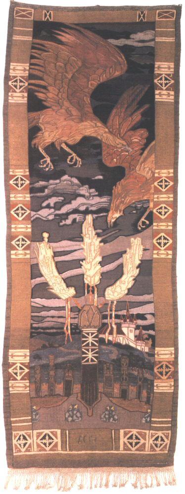 Eagles above the Hero’s Grave (1918) – Aladár Körösfői-Kriesch Tablo