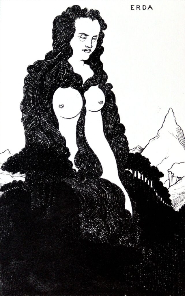 Erda (1896) - Aubrey Beardsley Tablo