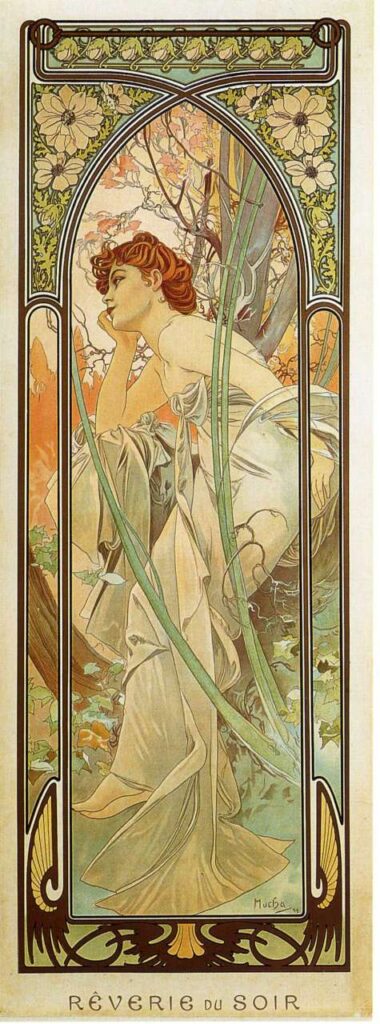 Evening Contemplation (1899) – Alphonse Mucha Tablo