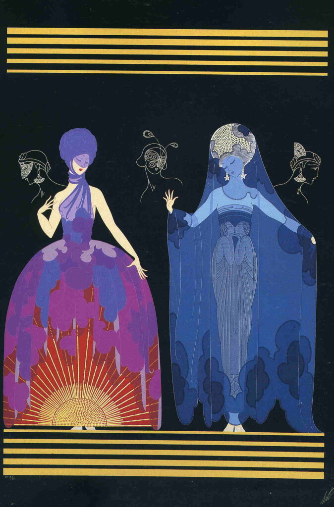 Evening Night - Erté Tablo