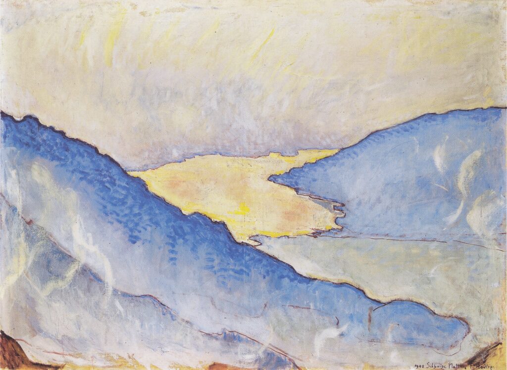 Evening mist on Lake Thun (1908) – Ferdinand Hodler Tablo