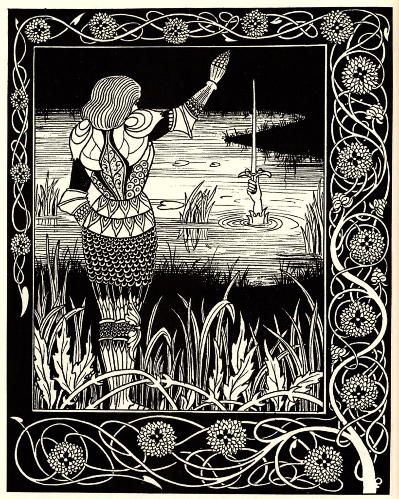 Excalibur in the Lake (1893) - Aubrey Beardsley Tablo