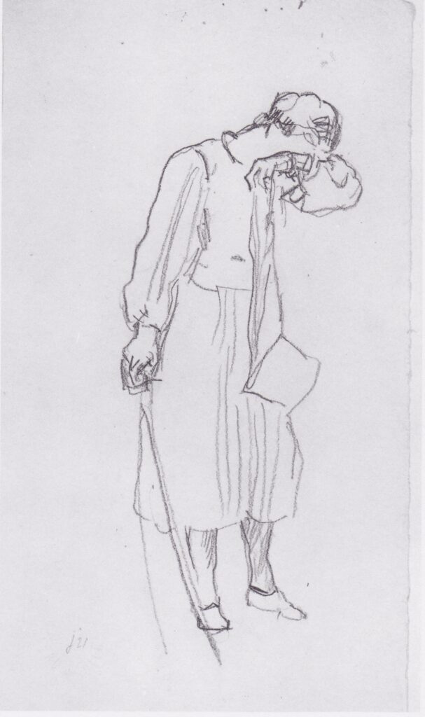 Farewell participating female figure (1908) - Ferdinand Hodler Tablo