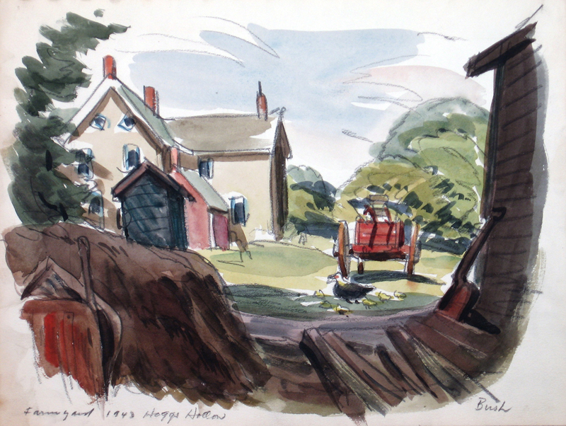 Farmyard, Hogg’s Hollow, Toronto (1943) – Jack Bush Tablo