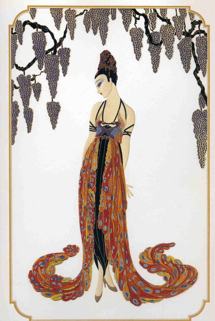 Feather Gown - Erté Tablo