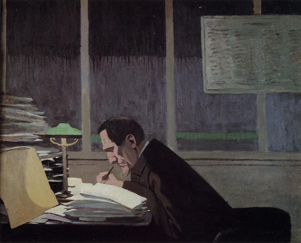 Felix Feneon at the Revue Blanche (1896) – Félix Vallotton Tablo
