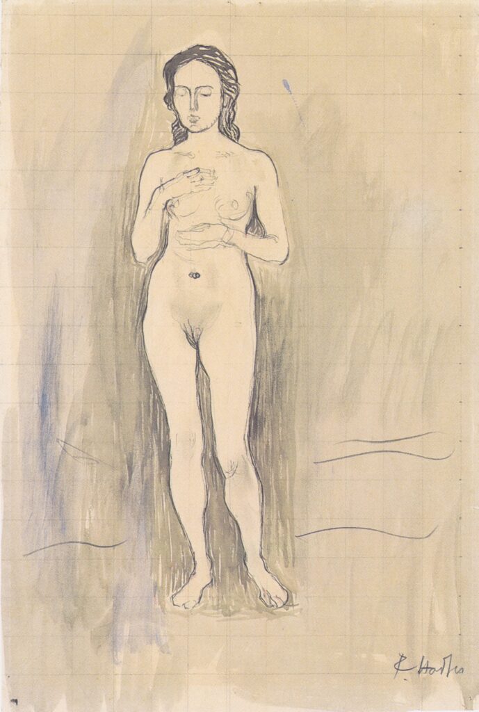 Female Nude (Study for Truth) (1896) - Ferdinand Hodler Tablo