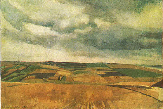 Fields in Neskuchnoye (1916) – Zinaida Serebriakova Tablo
