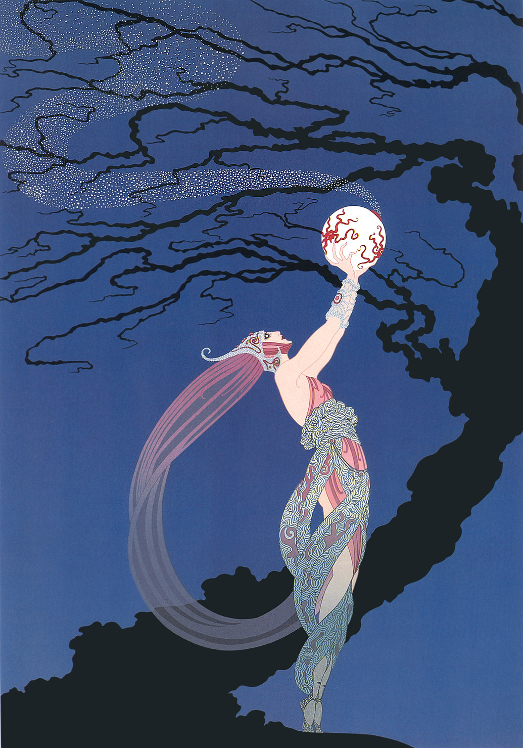 Fireflies - Erté Tablo kanvas tablo