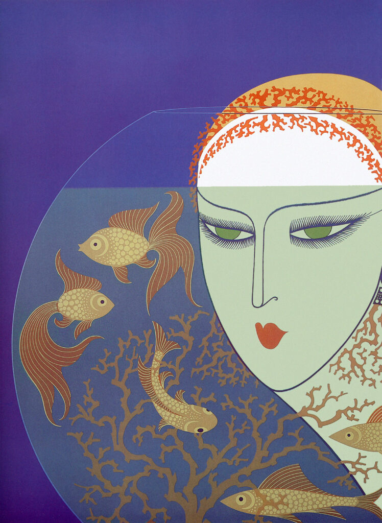 Fish Bowl - Erté Tablo